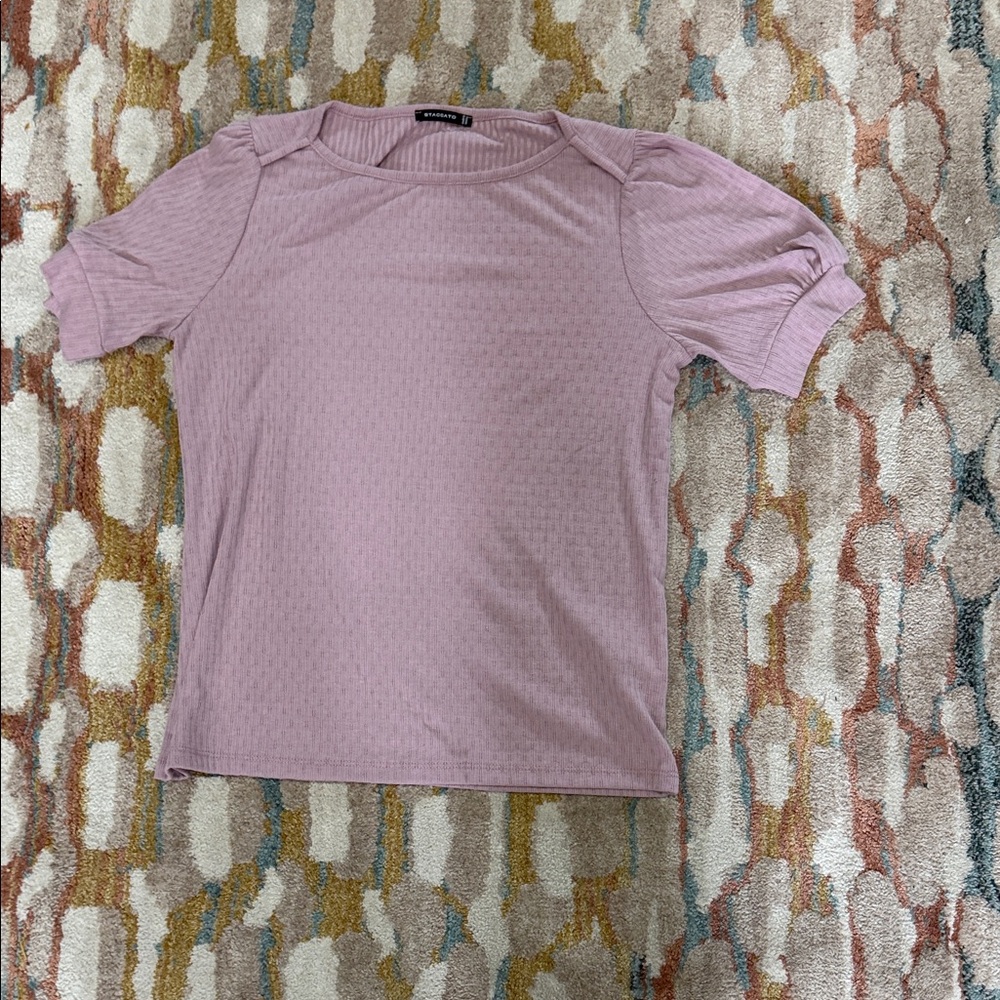 Staccato Mauve Short Sleeve Top